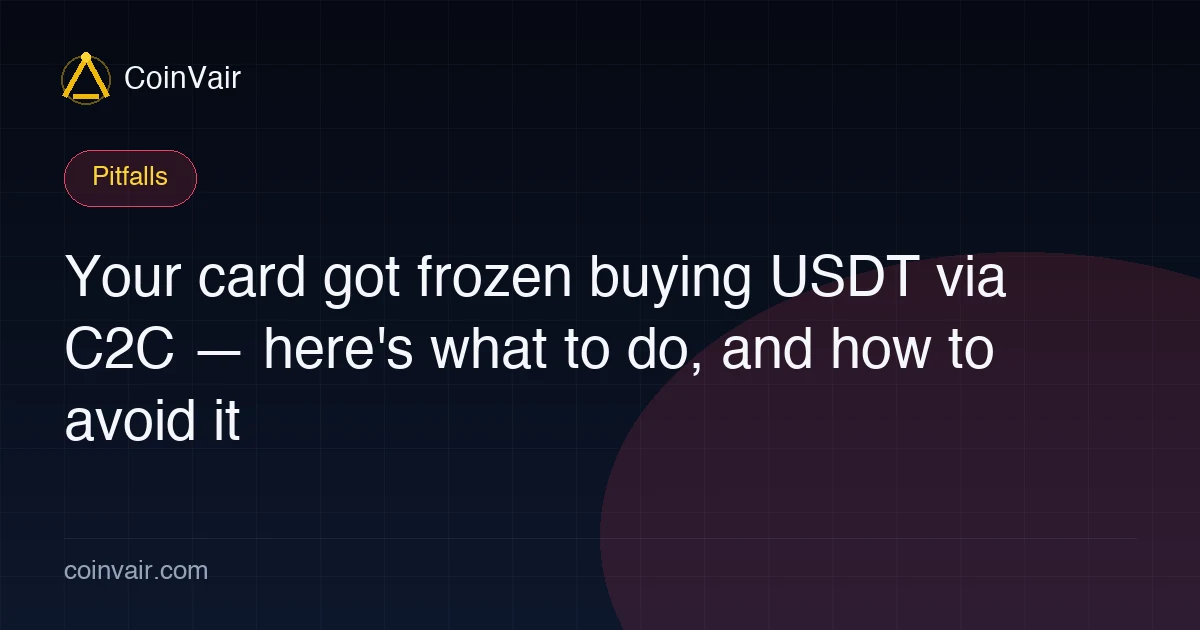 C2C buy USDT frozen card cover