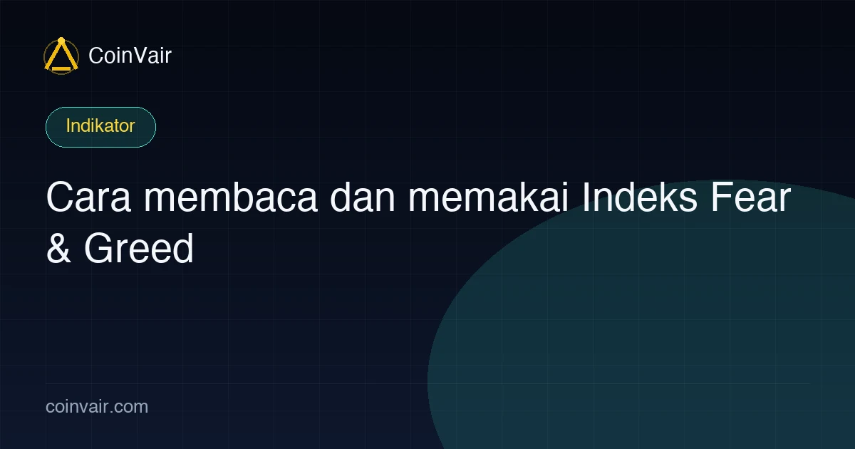 Sampul cara memakai Indeks Fear and Greed
