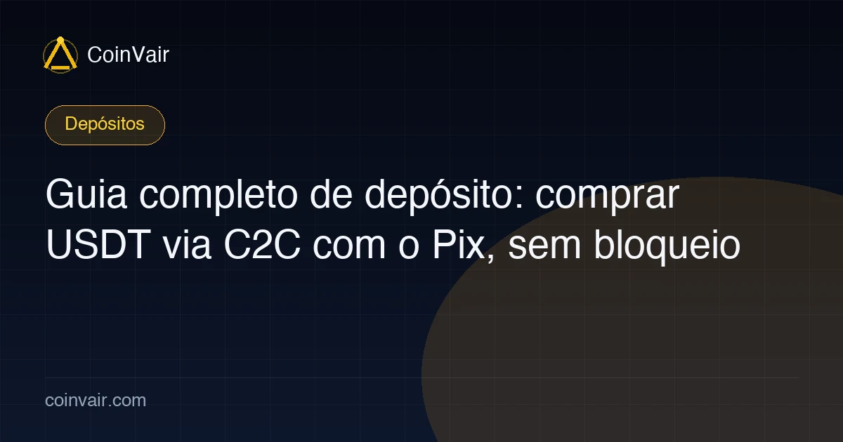 Capa do guia de depósito na Binance